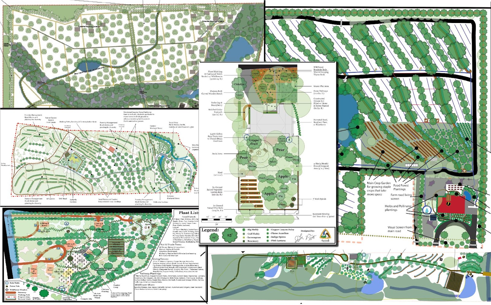 Detailed permaculture homestead design layout for sustainable land use and farming